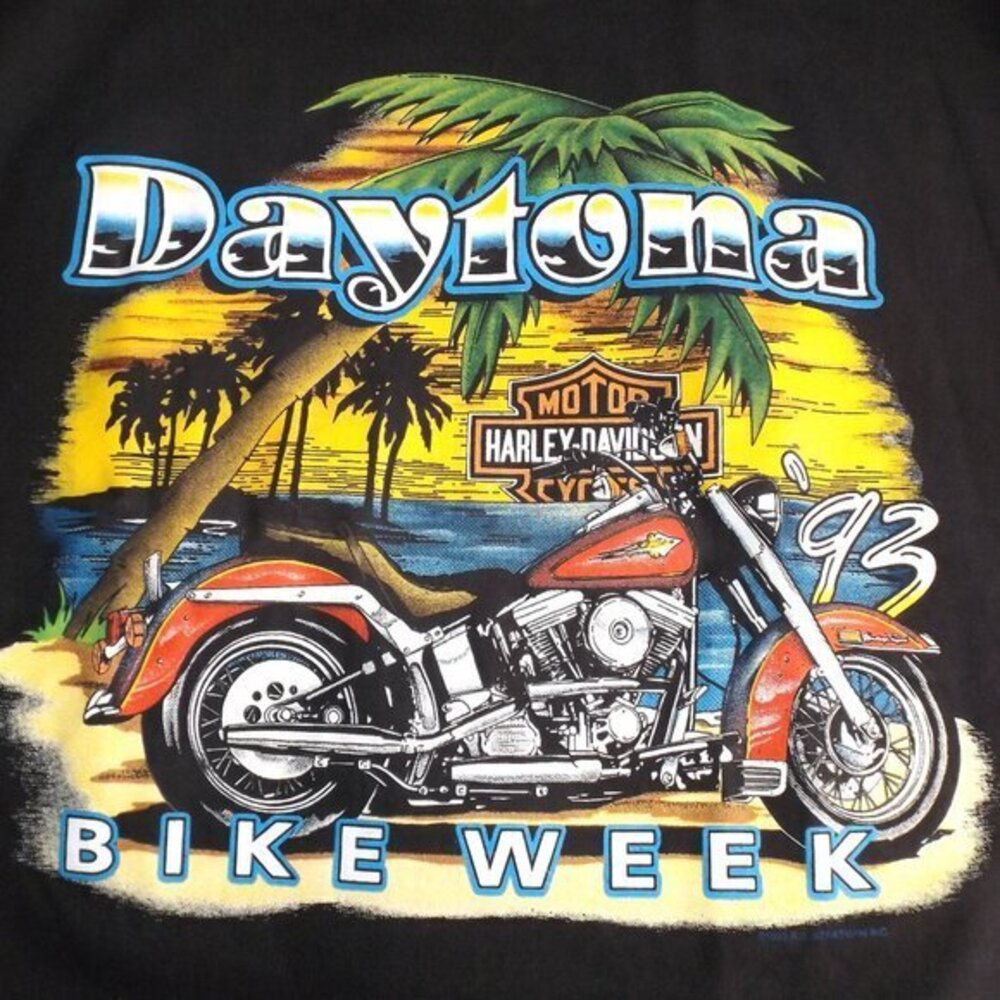 DAYTONA BIKE WEEK 93 Tshirt, L, Single stitch, R.K. Stratman, Harley Davidson
